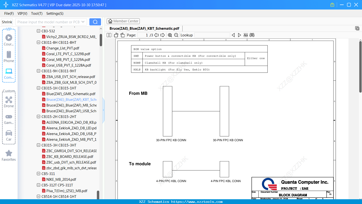 Laptop ACER Bruce(ZAE)_Blue(ZAF)_KBT_Schematic